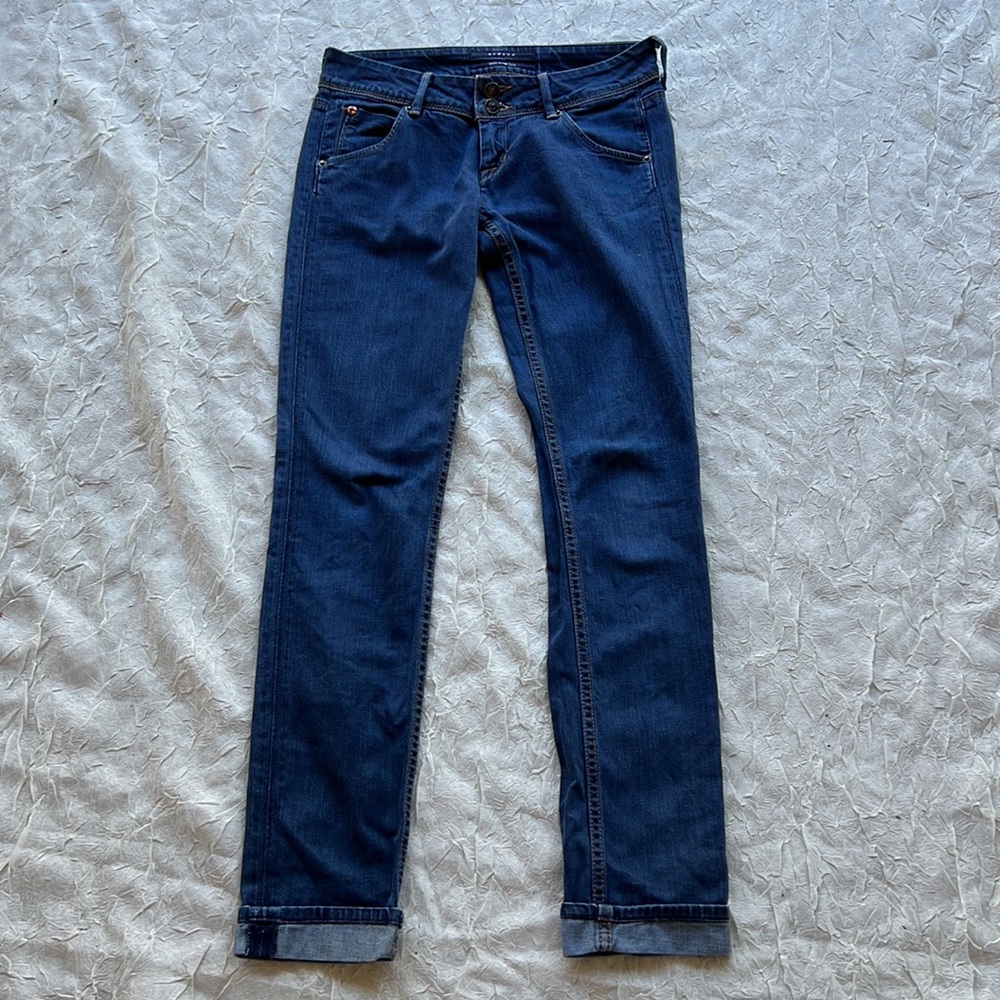 Skinny Dark Wash Hudson Low Rise Cuff Jeans Size 26